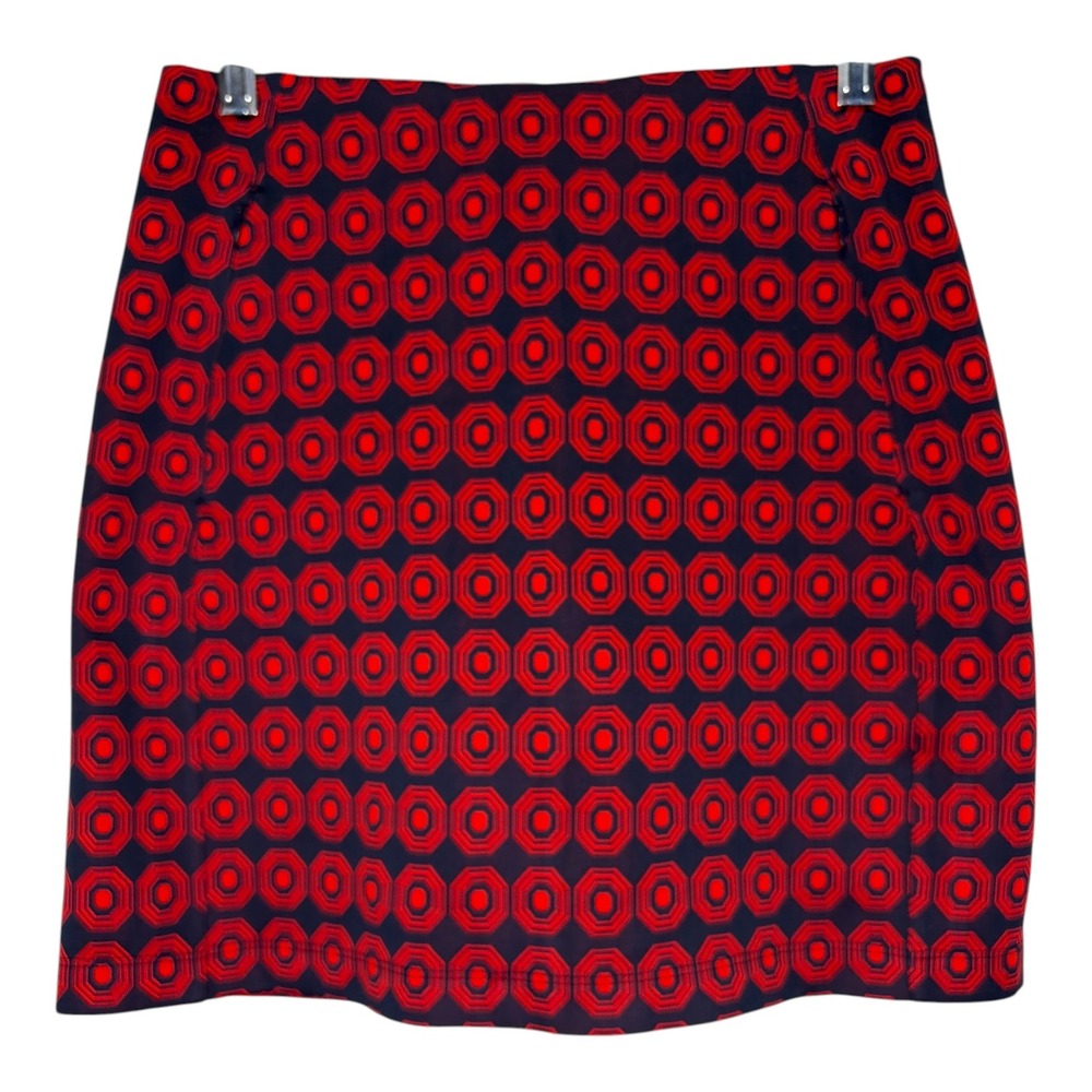 Tory Sport Navy Red Octagon Print Tech Pique Tennis Golf Skort XS